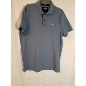 Mens Hollister Blue Stretch Polo Size XL